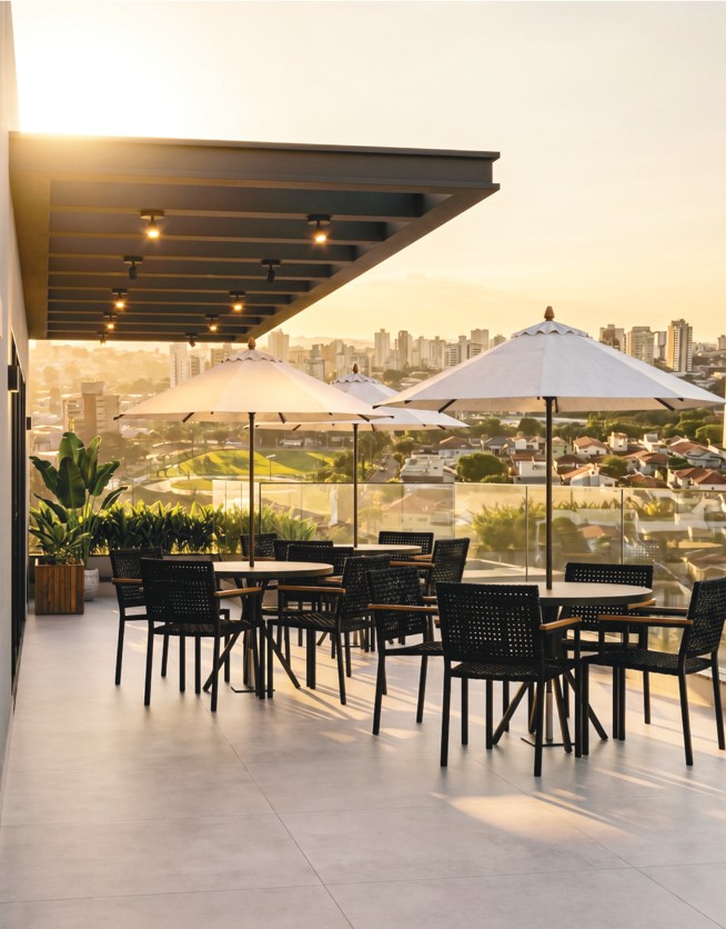 Rooftop com vista de Campinas